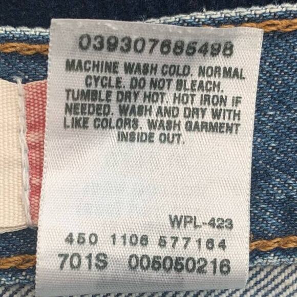 Levi Strauss 505 Jeans 34/29 Mens Blue Reg Fit Bootcut Denim Western 5 Pocket - Picture 9 of 9